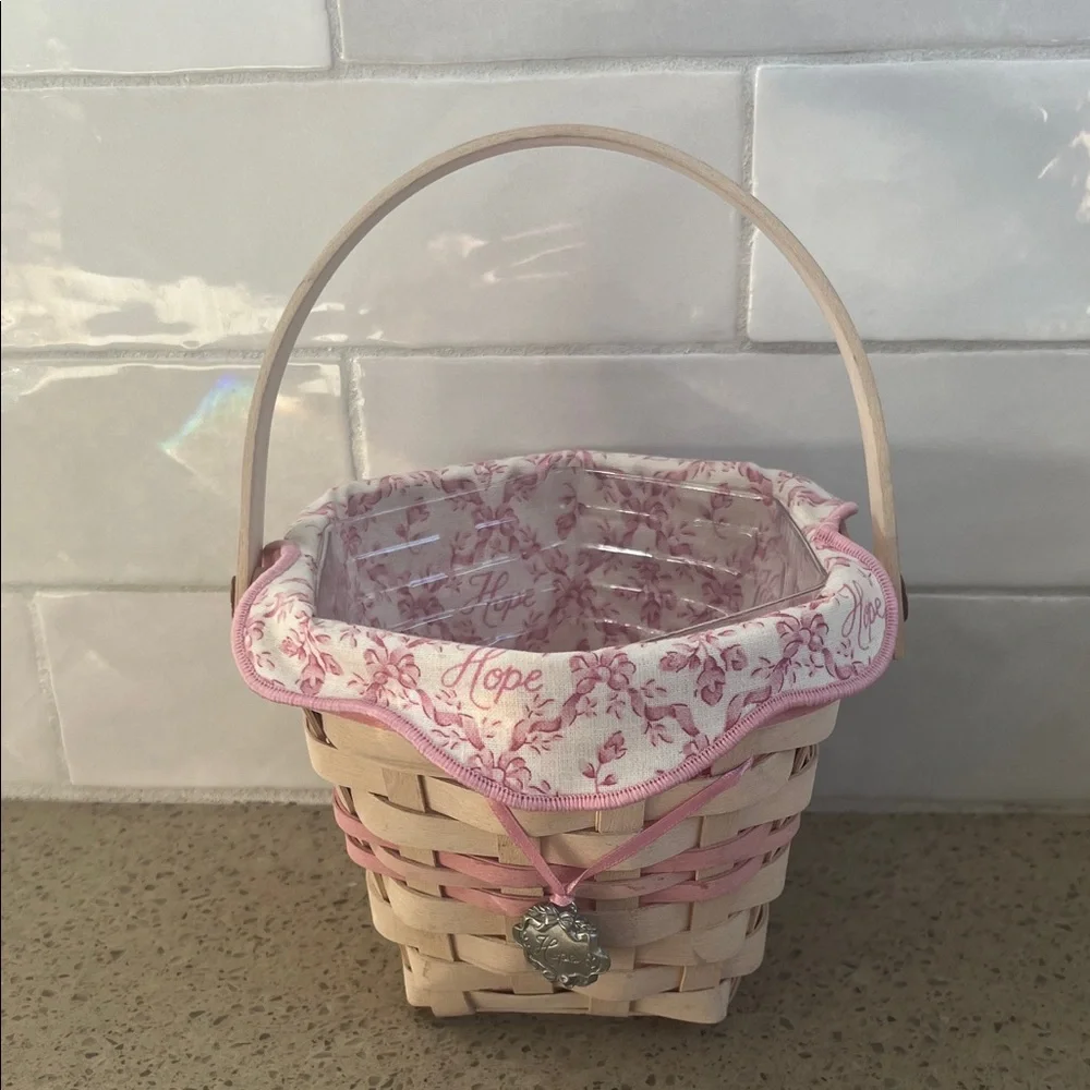 Longaberger Handwoven Basket with Natural Tones